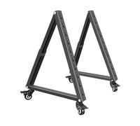 RoaQinFo Low Height TV Stand, Rolling Metal TV Mount, Triangular, Accessory Floor Stand for