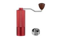 RoaQinFo Manual Coffee Grinder Hand Grinder Bean Grinder Burr Mill with Compact Cylindrical Body and Portable Weight for Fresh Coffee Anywhere Suitable for, Array, Red, 6-Star Burr
