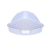 RoaQinFo Medium-Sized Corner -Shaped Toilet with Grille, for Small, Cage Supplies, Ferret, Blue