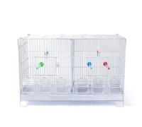 RoaQinFo Metal Cage with Stand | Pull-out, Bird Cage with Divider, Detachable, for Indoor, Home, Parrots