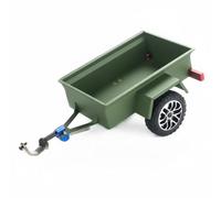 RoaQinFo Mini Climbing Vehicle RC Trailer Crawler Accessory Model Trailer Cargo Hauler Utility Cart Precision Wheels And Smooth Follow Performance suitable for, Green