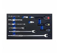 RoaQinFo Mini Ratchet Wrench Socket Set Tool Kit with 72 Tooth Reversible Head Extension Rods and Adapter Sockets Steel Suitable for car Repair Garage Work, Black