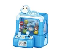 RoaQinFo Mini Toy Machine, Interactive Arcade Toy for Girls, Electronic Prize Dispenser, Candy Catcher Game, Joystick Control, penguin
