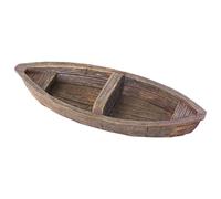 RoaQinFo Miniature Resin Ornament Depicting A Floating Boat for Aquarium