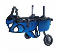 RoaQinFo Mobility Support Cart Dog with Guided Movement Side Wheels and Adjustable Chest Circumference Suitable for Dogs Assisted Walking Park strolls Indoor Support, Blue, S