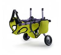 RoaQinFo Mobility Support Cart Dog with Guided Movement Side Wheels and Adjustable Chest Circumference Suitable for Dogs Assisted Walking Park strolls Indoor Support, Fluorescent Green, S
