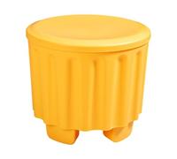 RoaQinFo Ottoman with Storage Space, Shoe Changing Stool, Sitting Bench, Furniture, Stackable, with Lid, Storage Bench, Footstool, Yellow