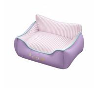 RoaQinFo Pet Sofa Bed Snug Bolster Bed Cushion Couch With Wrapped Rims And Thick Padding Breathable All Season Build Ample Suitable for cats toy dogs sofa corner night rest, Purple, L