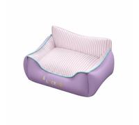 RoaQinFo Pet Sofa Bed Snug Bolster Bed Cushion Couch With Wrapped Rims And Thick Padding Breathable All Season Build Ample Suitable for cats toy dogs sofa corner night rest, Purple, Xl