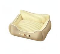 RoaQinFo Pet Sofa Bed Snug Bolster Bed Cushion Couch With Wrapped Rims And Thick Padding Breathable All Season Build Ample Suitable for cats toy dogs sofa corner night rest, Khaki, 2XL