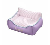 RoaQinFo Pet Sofa Bed Snug Bolster Bed Cushion Couch With Wrapped Rims And Thick Padding Breathable All Season Build Ample Suitable for cats toy dogs sofa corner night rest, Purple, M
