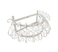 RoaQinFo Planter Half Round Planter Rack Shelf Holder With Rear Brackets For Secure Wall Mounting Suitable for balconies patios courtyards garden walls fences indoor walls, White, Small