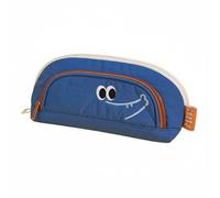 RoaQinFo Raccoon Stationery Case Pencil Case Pouch Organizer Bag with Multiple Sections Canvas Water Resistant with Easy Clean Surface Suitable for School Office Home Study, Blue, Elephant