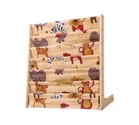 RoaQinFo Rack Wooden Bookshelf Wooden Children's Bookcase Bookcase Organizer, Multi, 60x30x80CM Animals