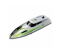 RoaQinFo Rc Speed Boat Remote Controlled Outdoor Electric Water Toy With LED Navigation And Low Range Warning Lightweight Stable Build Suitable for Children Hobbyists Leisure, Silver