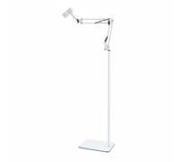 RoaQinFo Stand Floor Holder Adjustable Angle Mount Clamp Base Alloy Frame Hands With Padded Touch Suitable for pet grooming home, White 135cm Cantilever Floor Stand With Large Universal Clamp