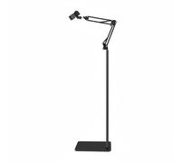 RoaQinFo Stand Floor Holder Adjustable Angle Mount Clamp Base Alloy Frame Hands With Padded Touch Suitable for pet grooming home, Black 135cm Cantilever Floor Stand With Large Universal Clamp