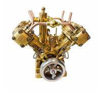 RoaQinFo Steam Engine Device Model Engine Kit Miniature Engine Toy Engine Brass Stainless Steel Copper Build smooth piston band self lubricating rods suitable, V4 V-type Four