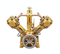 RoaQinFo Steam Engine Device Model Engine Kit Miniature Engine Toy Engine Brass Stainless Steel Copper Build smooth piston band self lubricating rods suitable, V2 V-type Twin