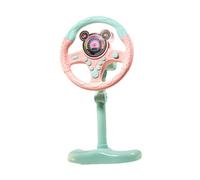 RoaQinFo Toy Steering Wheel Simulating A Steering Wheel for Little Drivers, with Sound And Light Effects, Educational, Promotes Coordination And Imagi, Pink