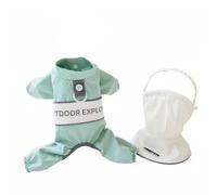 RoaQinFo Waterproof Coat Dog Raincoat Jumpsuit Jacket Poncho With Transparent Hood And Built In Leash Buckle And Reflective Strips Suitable for training camping, Mint Green, Xl