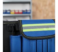 RoaQinFo Work Vest Multi Pocket Tool Vest Utility Vest Tool Bag with Reflective Trim and Multiple for Electricians Carpenters Construction Crews and