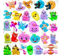 Roaqua Bulk 30 Packs Push Fidget Bubble Mini Pop Fidget for Teens and Kids,Small Birthday Halloween Party Favors Supplies and Classroom Student Prizes Gifts
