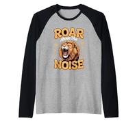 Roar Above the Noise Lion Faith Big Cat Raglan Baseball Tee