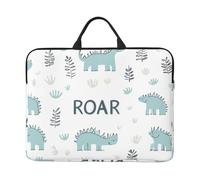 Roar Dino Laptop Case 14 Inch Cute Dinosaur Laptop Bag for Women Men, Water-Resistant Business Computer Carrying Bag Shockproof Notebook Sleeve