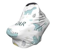 Roar Dino Nursing Cover 360° Full Coverage Cute Dinosaur Stretch Scarf for Breastfeeding and Car Seat Cover Fit for Most Pushchairs and Prams