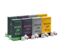 Roar Gill Abundance Variety 80 Compostable Coffee Pods - Compatible with Nespresso Original Machines - Intensity Level 7 - Layered cacao, hazelnuts & cedar - 100% Plastic-Free & Home Compostable