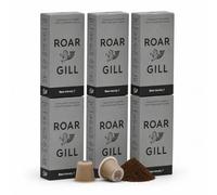 Roar Gill Compostable Coffee Pods - Compatible with Nespresso Original Machines - 100% Plastic-Free & Home Compostable (6 x Pack of 10, Rare)