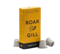 Roar Gill Cortado Blend 10 Compostable Coffee Pods - Compatible with Nespresso Original Machines - Intensity Level 8 - Baking chocolate, treacle, cedar and spice - 100% Plastic-Free & Home Compostable