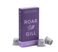 Roar Gill Ethiopia Espresso 60 Compostable Coffee Pods, compatible with Nespresso Original Machines - Intensity Level 9 - Cacao, cedar, brittle toffee - 100% Plastic-Free & Home Compostable