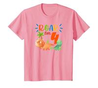 Roar I'm 4-4th Birthday Boy T Rex Dinosaur 4 Year Old T-Shirt, Youth, Pink, 2T
