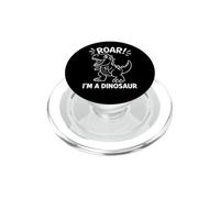 Roar I'm a Dinosaur Funny Cute Dino T-Rex Drawing PopSockets PopGrip for MagSafe
