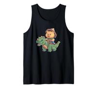 Roar into Action with This Teddy Bear on Dinosaur Design Tank Top