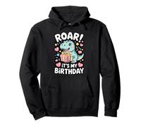 Roar It's My Birthday Dinosaur Pullover Hoodie