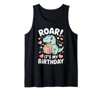 Roar It's My Birthday Dinosaur Tank Top