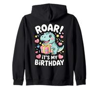 Roar It's My Birthday Dinosaur Zip Hoodie