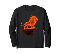 Roar of the Firey Lion Art, Love Lions Long Sleeve T-Shirt