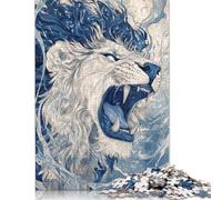 Roar of The Lion Jigsaw Puzzles Puzzle for Adults Kids. 1000 Pieces Impossible Challenge Toy Educational Games Home Decoration for Educational Games Gifts 1000pcs (38x26cm)