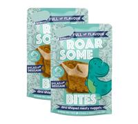 Roar Some Bites 120g - Duck - Pack of 2 - Rawhide Free With Extra Vitamins and Minerals - Dino Shaped Meaty Nuggets - a Complementary Pet Food for Adult Dogs