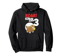 Roar Triceratops 3rd birthday boy 3 years dinosaur Pullover Hoodie
