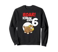 Roar Triceratops 6th birthday boys 6 years dinosaur Sweatshirt