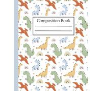 Roar & Write: Cute Dinosaur Composition Book for Kids: Wide Ruled Writing Journal for School, Homework, or Creative Doodling | Ages 5-12 | Adorable Dino Design