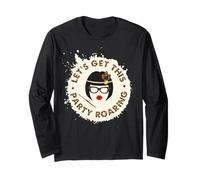 Roaring 20s Hats Costume Mom 2020s Leopard Art Deco Party Long Sleeve T-Shirt