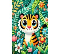 Roaring Adventures: Cartoon Tiger Blank Lined Journal: A Fun and Versatile Notebook for Writing, Journaling, and Creativity
