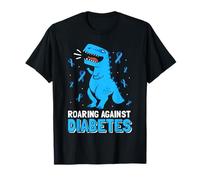 Roaring Against Diabetes Dinosaur T-Rex Diabetes Awareness T-Shirt