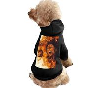 Roaring Beasts Lion And Beauty Casual Pet Hoodie Clothes for Dog Cat Coat Outfit with Hat
